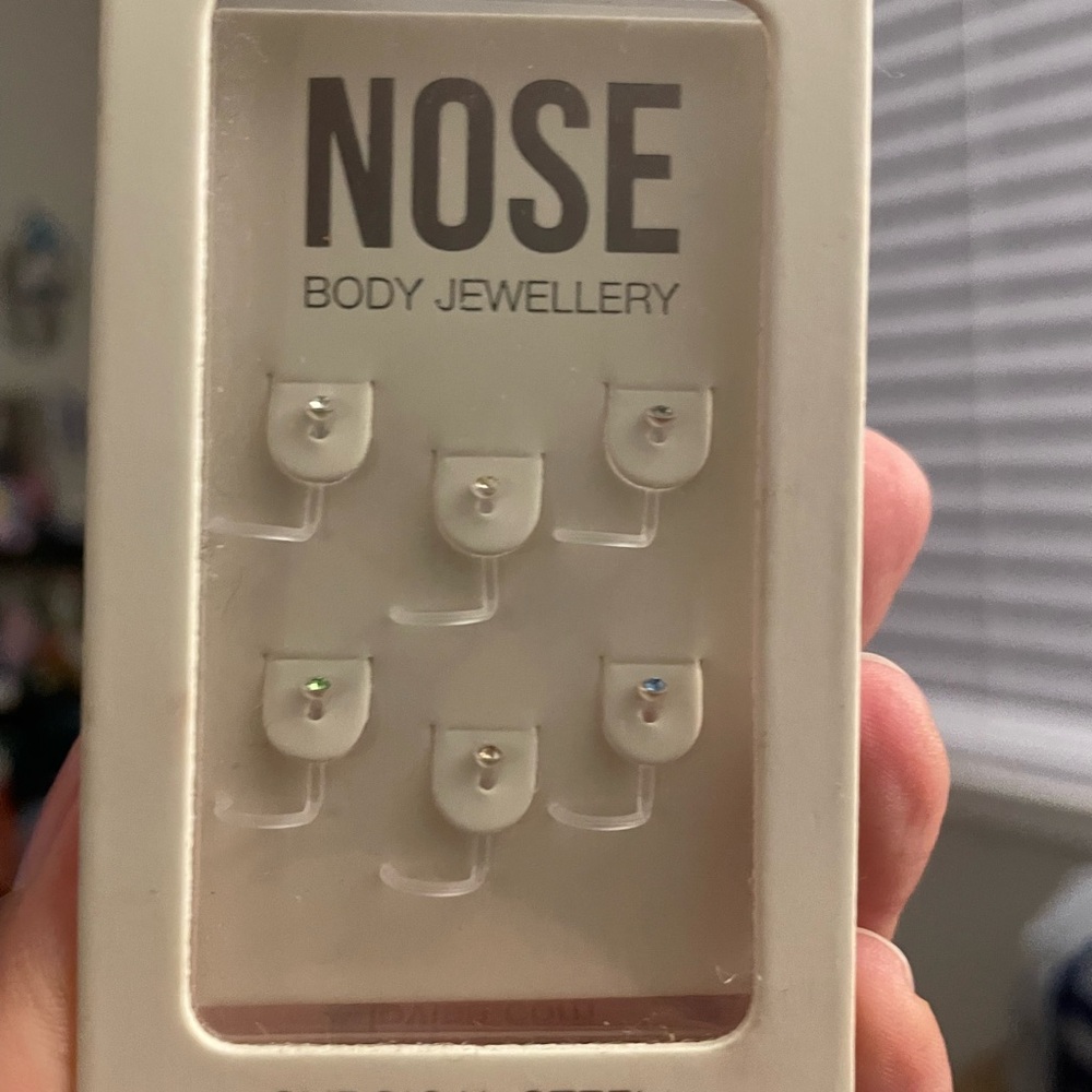 Elegant Silver Nose Stud Set